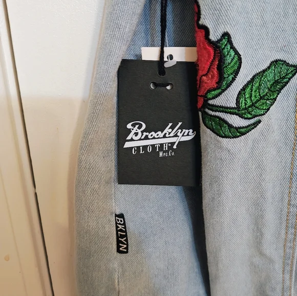 Brooklyn Cloth Denim Tokyo Jacket with Red Rose Embroidery - Picture 5 of 6